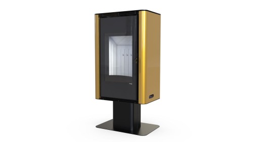 Kominek wolnostojący Defro Home SOLUM TOP złoty.jpg