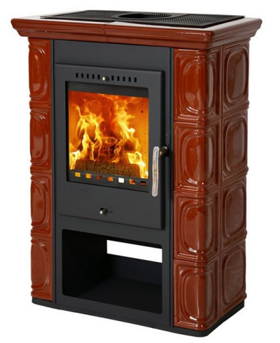 Piec kominek kaflowy Thorma BORGHOLM brąz
